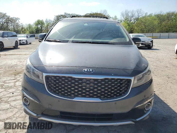 2017 Kia Sedona SX-L with VIN KNDME5C14H6271933, listed as a Copart auction lot 53614575 with 166,429 mi miles and Clean Title. Bid and sale history available at carsss.com. Image 5.
