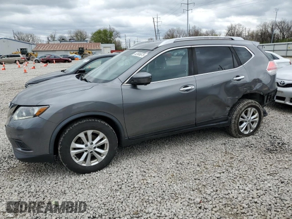 2016 Nissan Rogue S with VIN JN8AT2MV9GW152478, listed as a Copart auction lot 52906875 with 121,278 mi miles and Salvage Title. Bid and sale history available at carsss.com. Image 1.