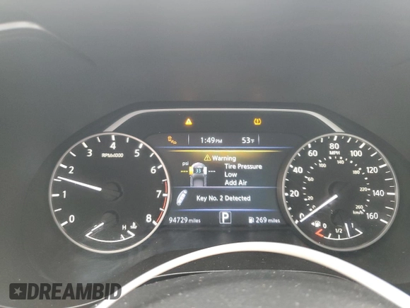 2018 Nissan Maxima SV with VIN 1N4AA6AP2JC388337, listed as a Copart auction lot 47955595 with 94,729 mi miles and Salvage Title. Bid and sale history available at DreamBid. Image 9.
