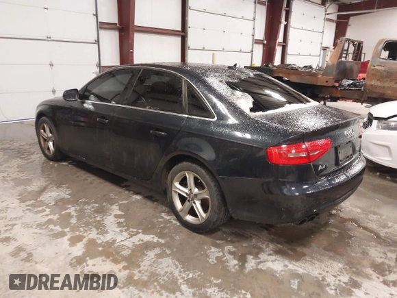 2013 Audi A4 Premium with VIN WAUAFAFLXDN030218, listed as a IAAI auction lot 41571022 with 195,362 mi miles. Bid and sale history available at carsss.com. Image 3.