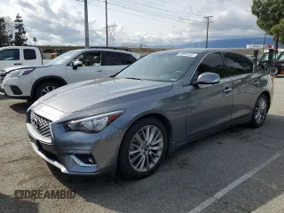 2021 Infiniti Q50 3.0t LUXE with VIN JN1EV7BP6MM700570, listed as a Copart auction lot 50962535 with 61,700 mi miles and Salvage Title. Bid and sale history available at carsss.com. Image 1.