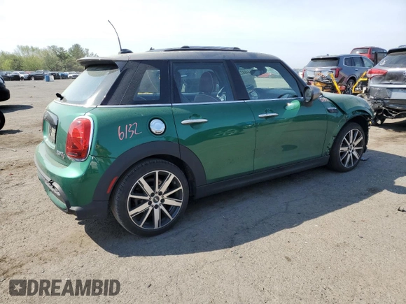 2022 MINI Hardtop 4 Door Cooper S with VIN WMW53DK0XN2R31664, listed as a Copart auction lot 54488225 with 15,035 mi miles and Salvage title. Bid and sale history available at DreamBid. Image 3.
