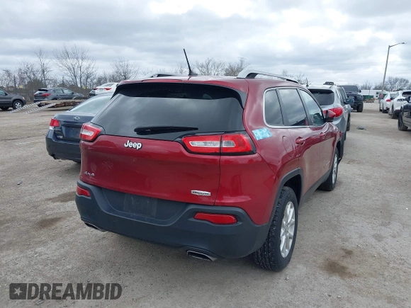 2015 Jeep Cherokee North with VIN 1C4PJMCS9FW674475, listed as a IAAI auction lot 41971771 with 186,376 mi miles. Bid and sale history available at carsss.com. Image 4.