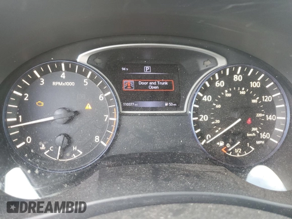 2017 Nissan Altima SR with VIN 1N4AL3AP6HC197698, listed as a Copart auction lot 59615945 with 110,377 mi miles and Salvage title. Bid and sale history available at DreamBid. Image 9.