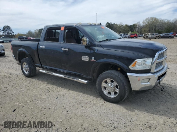2013 Ram 2500 Laramie Longhorn with VIN 3C6UR5GL5DG534351, listed as a Copart auction lot 49915635 with 183,119 mi miles and Salvage title. Bid and sale history available at DreamBid. Image 4.