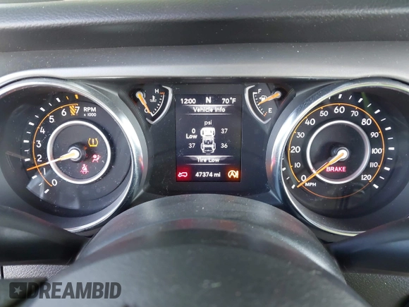 2021 Jeep Wrangler Sport with VIN 1C4GJXAG8MW559296, listed as a IAAI auction lot 41759848 with 47,374 mi miles and . Bid and sale history available at DreamBid. Image 7.