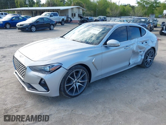 2019 Genesis G70 2.0T Advanced with VIN KMTG44LA2KU029902, listed as a IAAI auction lot 41977468 with 43,365 mi miles. Bid and sale history available at carsss.com. Image 17.