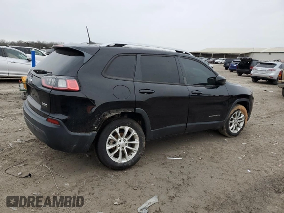 2020 Jeep Cherokee Latitude with VIN 1C4PJLCB7LD581651, listed as a Copart auction lot 42816555 with 100,845 mi miles and Salvage Title. Bid and sale history available at DreamBid. Image 3.