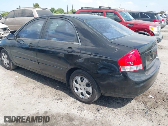 2009 Kia Spectra EX with VIN KNAFE222695594452, listed as a IAAI auction lot 42262174 with 177,254 mi miles and . Bid and sale history available at DreamBid. Image 3.