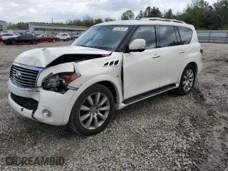 2014 Infiniti QX80 with VIN JN8AZ2NF2E9552447, listed as a Copart auction lot 51625235 with 88,140 mi miles and Salvage Title. Bid and sale history available at carsss.com. Image 1.