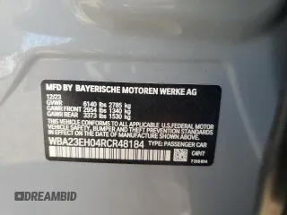 2024 BMW 7 Series 740i z VIN WBA23EH04RCR48184, wystawiony jako Copart lot #69965604 z przebiegiem 5 285 mil mil oraz Szkoda całkowita • Salvage title. Historia ofert i sprzedaży dostępna na DreamBid. Obrazek 13.