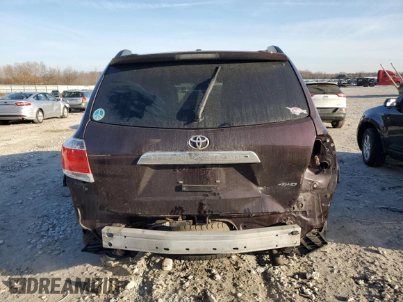 2012 Toyota Highlander Limited with VIN 5TDDK3EH7CS161197, listed as a Copart auction lot 49122805 with 168,008 mi miles and Clean Title. Bid and sale history available at carsss.com. Image 6.