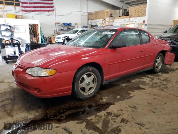 2004 Chevrolet Monte Carlo LS with VIN 2G1WW12E749223471, listed as a Copart auction lot 82597584 with 89,373 mi miles and Non Repairable. Bid and sale history available at carsss.com. Image 1.