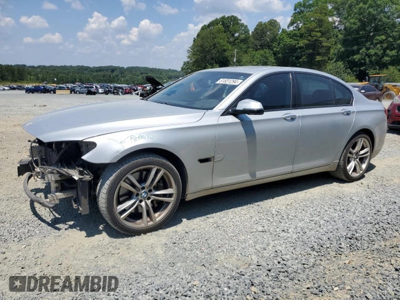 2013 BMW 7 Series 750i with VIN WBAYA8C58DC996865, listed as a Copart auction lot 61831294 with 151,238 mi miles and Salvage Title. Bid and sale history available at DreamBid. Image 1.