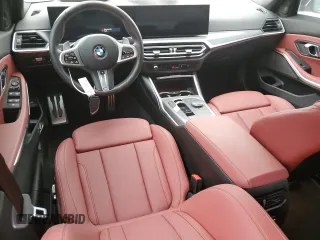2024 BMW 3 Series M340i with VIN 3MW49FS0XR8E19139, listed as a Copart auction lot 76483684 with 9,963 mi miles and Salvage Title. Bid and sale history available at carsss.com. Image 8.