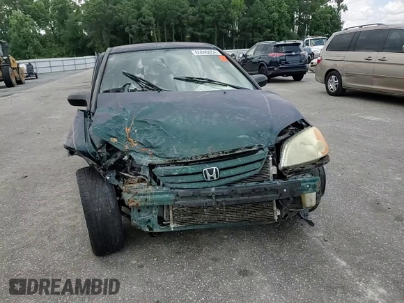 2001 Honda Civic LX with VIN 2HGES15541H536507, listed as a Copart auction lot 65040654 with 0 mi miles and Salvage Title. Bid and sale history available at carsss.com. Image 10.