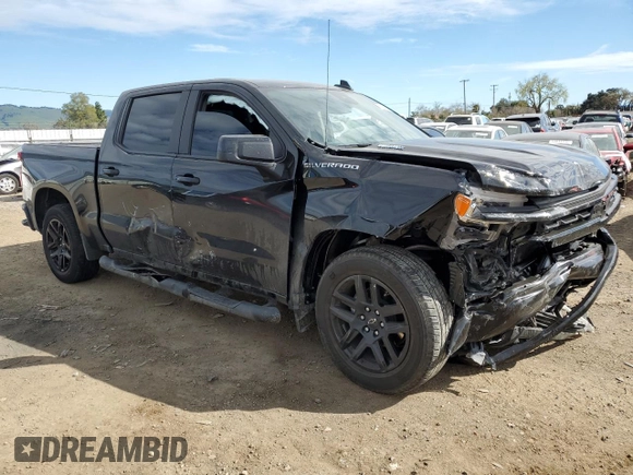 2023 CHEVROLET C1500 RST with VIN 1GCPADE88PZ317807, listed as a Copart auction lot 47824225 with 22,571 mi miles and Salvage Title. Bid and sale history available at DreamBid. Image 4.