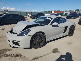 2024 Porsche 718 Cayman with VIN WP0AA2A82RK255106, listed as a Copart auction lot 46917485 with 13,662 mi miles and Salvage Title. Bid and sale history available at DreamBid. Image 1.