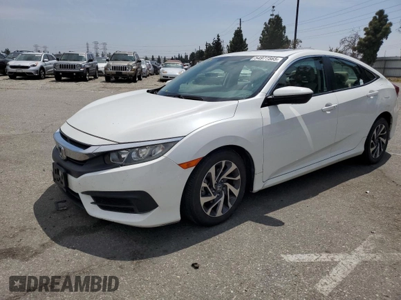 2018 Honda Civic EX with VIN 2HGFC2F78JH506451, listed as a Copart auction lot 54977565 with 41,227 mi miles and Salvage Title. Bid and sale history available at DreamBid. Image 1.
