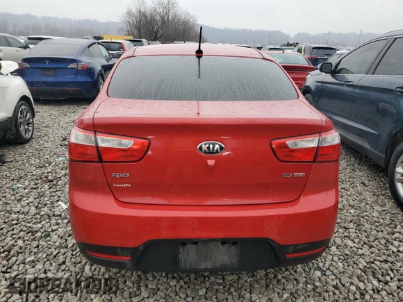 2015 Kia Rio EX with VIN KNADN4A34F6448442, listed as a Copart auction lot 43217555 with 111,082 mi miles and Salvage Title. Bid and sale history available at carsss.com. Image 6.