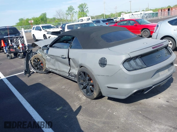 2019 Ford Mustang GT Premium with VIN 1FATP8FF5K5182163, listed as a IAAI auction lot 42020345 with Not provided miles and . Bid and sale history available at DreamBid. Image 3.