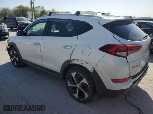 2016 Hyundai Tucson Limited with VIN KM8J33A2XGU117712, listed as a Copart auction lot 52489815 with 149,843 mi miles and Salvage Title. Bid and sale history available at carsss.com. Image 2.