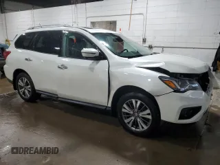2017 Nissan Pathfinder SL with VIN 5N1DR2MMXHC621655, listed as a Copart auction lot 57874865 with 121,926 mi miles and Salvage title. Bid and sale history available at DreamBid. Image 4.