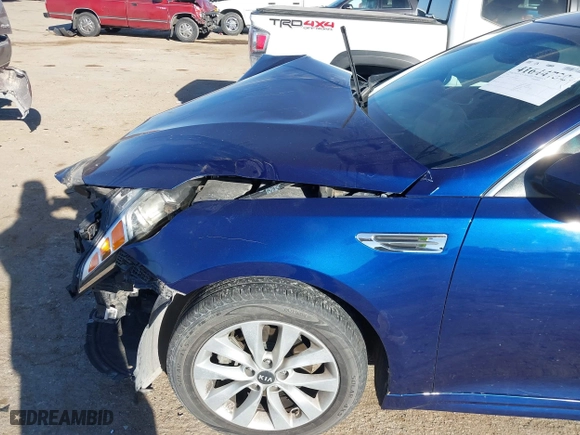 2018 Kia Optima S with VIN 5XXGT4L34JG194647, listed as a IAAI auction lot 41644732 with 122,107 mi miles. Bid and sale history available at carsss.com. Image 6.