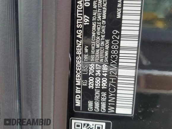 2021 Mercedes-Benz G 63 AMG with VIN W1NYC7HJ2MX388029, listed as a Copart auction lot 53210814 with 30,805 mi miles and . Bid and sale history available at DreamBid. Image 15.