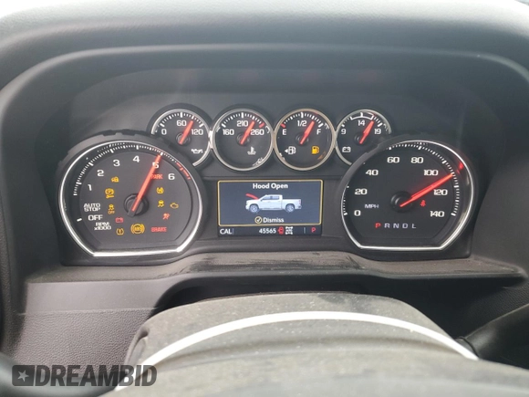 2022 Chevrolet Silverado 1500 LT with VIN 1GCUYDED3NZ155464, listed as a Copart auction lot 45706765 with 45,565 mi miles and Salvage Title. Bid and sale history available at DreamBid. Image 9.