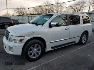 2005 Infiniti QX56 with VIN 5N3AA08C25N805477, listed as a Copart auction lot 80554204 with 197,257 mi miles and Salvage Title. Bid and sale history available at carsss.com. Image 1.