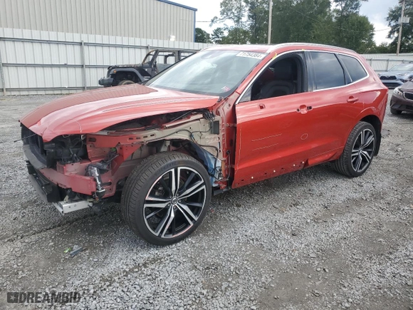 2019 Volvo XC60 R-Design with VIN LYV102RM9KB214285, listed as a Copart auction lot 71754384 with 50,554 mi miles and Salvage Title. Bid and sale history available at carsss.com. Image 1.