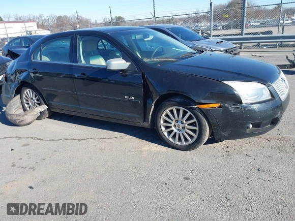 2008 Mercury Milan Premier with VIN 3MEHM02118R643643, listed as a IAAI auction lot 41624708 with 186,130 mi miles and . Bid and sale history available at DreamBid. Image 1.