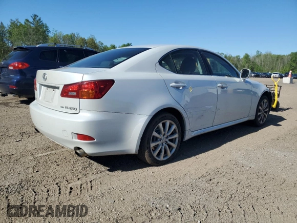 2006 Lexus IS 250 with VIN JTHCK262565003403, listed as a Copart auction lot 57654435 with 268,737 mi miles and Clean title. Bid and sale history available at DreamBid. Image 3.
