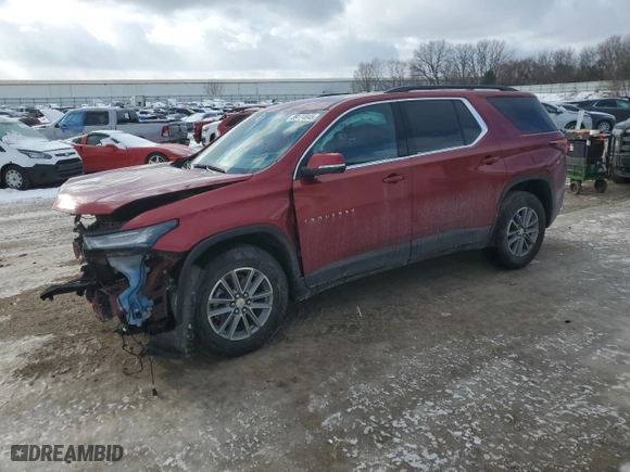 2022 Chevrolet Traverse LT Cloth with VIN 1GNEVGKW8NJ157091, listed as a Copart auction lot 89174845 with 34,154 mi miles and Non Repairable. Bid and sale history available at carsss.com. Image 1.