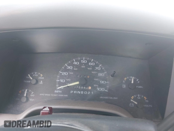 1997 GMC Sonoma with VIN 1GTCS1441VK518317, listed as a IAAI auction lot 42183464 with 75,862 mi miles. Bid and sale history available at carsss.com. Image 7.