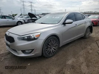 2014 Kia Cadenza Premium z VIN KNALN4D77E5120480, wystawiony jako Copart lot #55251915 z przebiegiem 193 390 mil mil oraz Szkody całkowita. Historia ofert i sprzedaży dostępna na DreamBid. Obrazek 1.