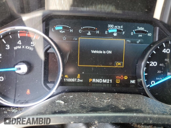 2017 Ford F-350 Platinum with VIN 1FT8W3BT0HEC40514, listed as a Copart auction lot 48598945 with 110,097 mi miles and Salvage Title. Bid and sale history available at DreamBid. Image 9.