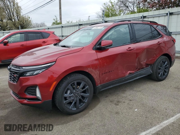 2024 Chevrolet Equinox RS with VIN 3GNAXMEG9RS221056, listed as a Copart auction lot 52902715 with 11,715 mi miles and Salvage Title. Bid and sale history available at DreamBid. Image 1.