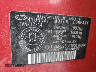 2014 Hyundai Elantra GT GL with VIN KMHD25LH1EU176304, listed as a Copart auction lot 46503775 with 217,288 mi miles and Salvage Title. Bid and sale history available at carsss.com. Image 12.