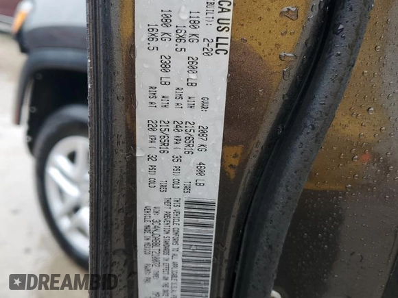 2020 Jeep Compass Sport with VIN 3C4NJDAB8LT210072, listed as a Copart auction lot 54908305 with 104,662 mi miles and Salvage title. Bid and sale history available at DreamBid. Image 13.