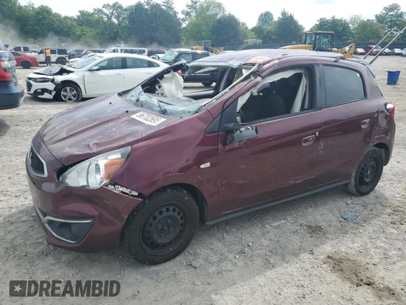 2020 Mitsubishi Mirage ES with VIN ML32A3HJ7LH010618, listed as a Copart auction lot 56702695 with 118,976 mi miles and Salvage title. Bid and sale history available at DreamBid. Image 1.