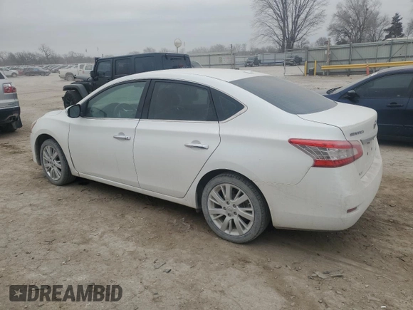2014 Nissan Sentra SV with VIN 3N1AB7AP2EL646933, listed as a Copart auction lot 85564644 with 184,096 mi miles and Salvage Title. Bid and sale history available at DreamBid. Image 2.