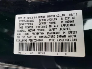 2014 Acura RLX with VIN JH4KC1F39EC004740, listed as a Copart auction lot 42178355 with 102,956 mi miles and Salvage Title. Bid and sale history available at carsss.com. Image 12.