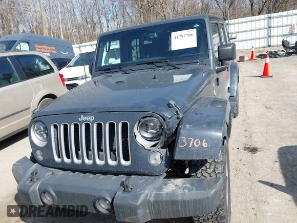 2016 Jeep Wrangler Unlimited 75th Anniversary with VIN 1C4BJWEG9GL250408, listed as a IAAI auction lot 41793706 with 102,436 mi miles. Bid and sale history available at carsss.com. Image 12.