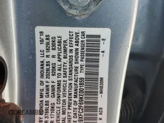2019 Honda Civic Sedan LX with VIN 19XFC2F69KE001859, listed as a Copart auction lot 49617075 with 98,781 mi miles and Salvage Title. Bid and sale history available at carsss.com. Image 12.