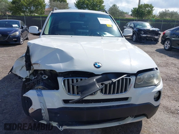 2010 BMW X3 xDrive30i with VIN WBXPC9C47AWJ36653, listed as a IAAI auction lot 41620909 with 126,642 mi miles. Bid and sale history available at carsss.com. Image 6.