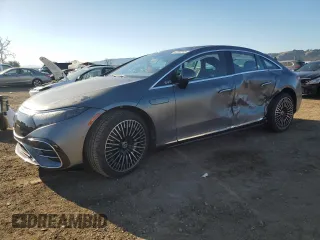 2022 Mercedes-Benz EQS with VIN W1KCG2DB0NA008557, listed as a Copart auction lot 42985905 with 21,537 mi miles and Salvage Title. Bid and sale history available at carsss.com. Image 1.