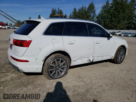 2019 Audi Q7 Premium with VIN WA1AHAF75KD027420, listed as a Copart auction lot 47352955 with 61,631 mi miles and Salvage title. Bid and sale history available at DreamBid. Image 3.
