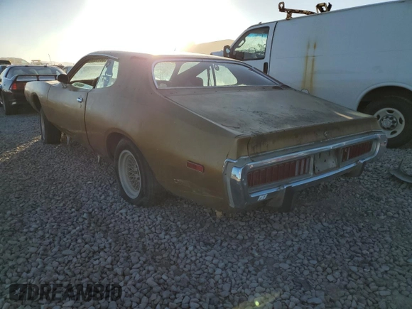 1974 Dodge Charger z VIN WH23G4G119455, wystawiony jako Copart lot #57183165 z przebiegiem 79 597 mil mil oraz Szkoda całkowita • Salvage title. Historia ofert i sprzedaży dostępna na DreamBid. Obrazek 2.